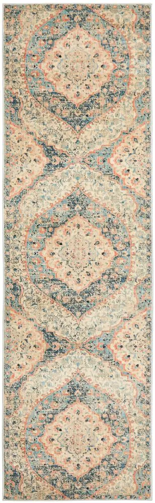 Helena Traditional Design Faded Blue Modern Floor Rug