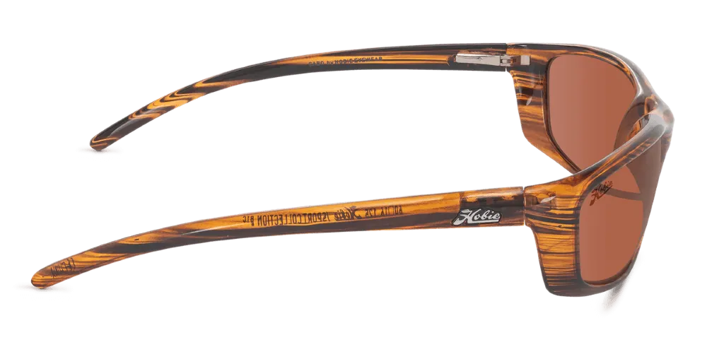 Hobie Eyewear Cabo Shiny Brown Wood Frame With Copper Lens