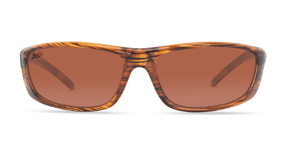 Hobie Eyewear Cabo Shiny Brown Wood Frame With Copper Lens