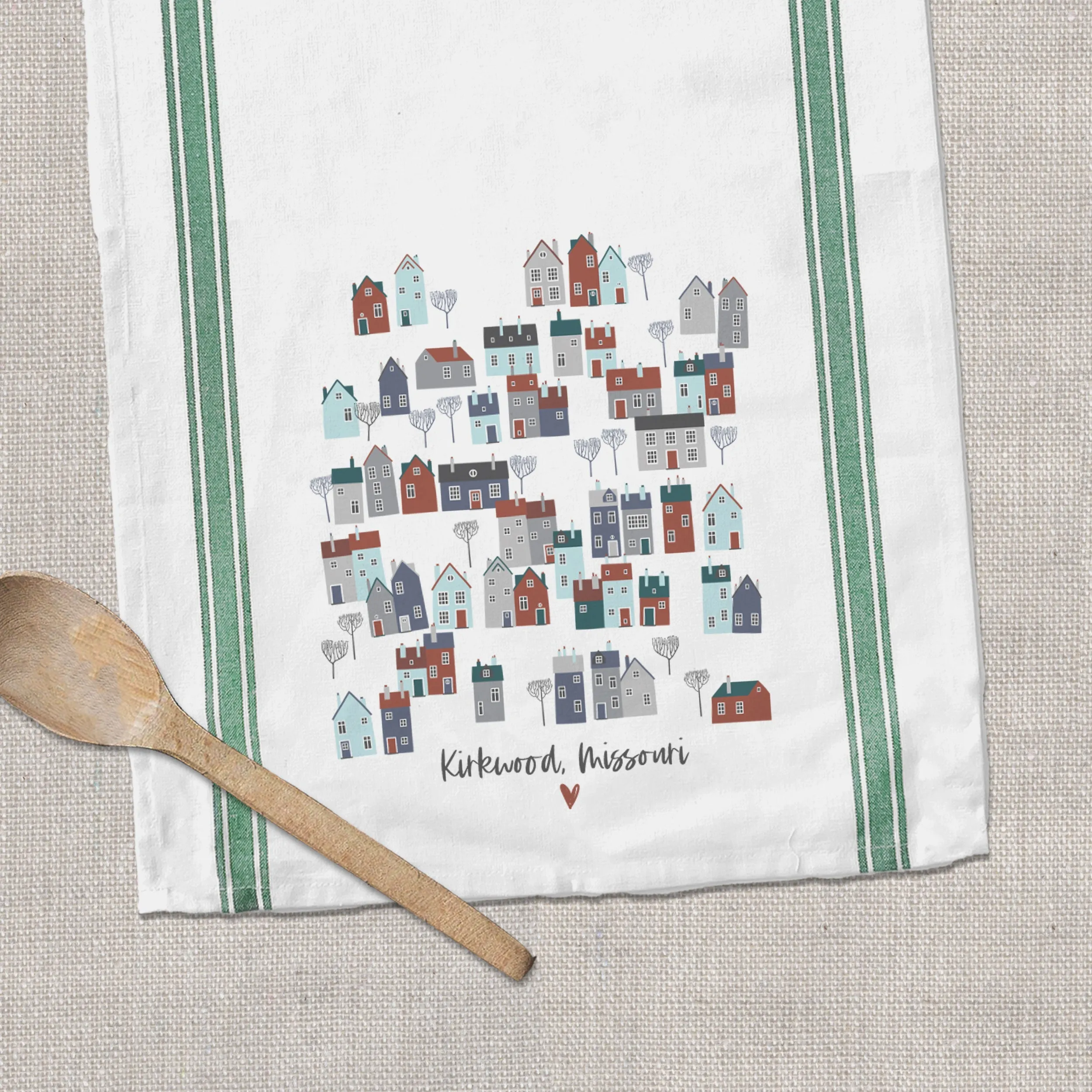 Hometown tea towel hometown name dish towel customize to your town