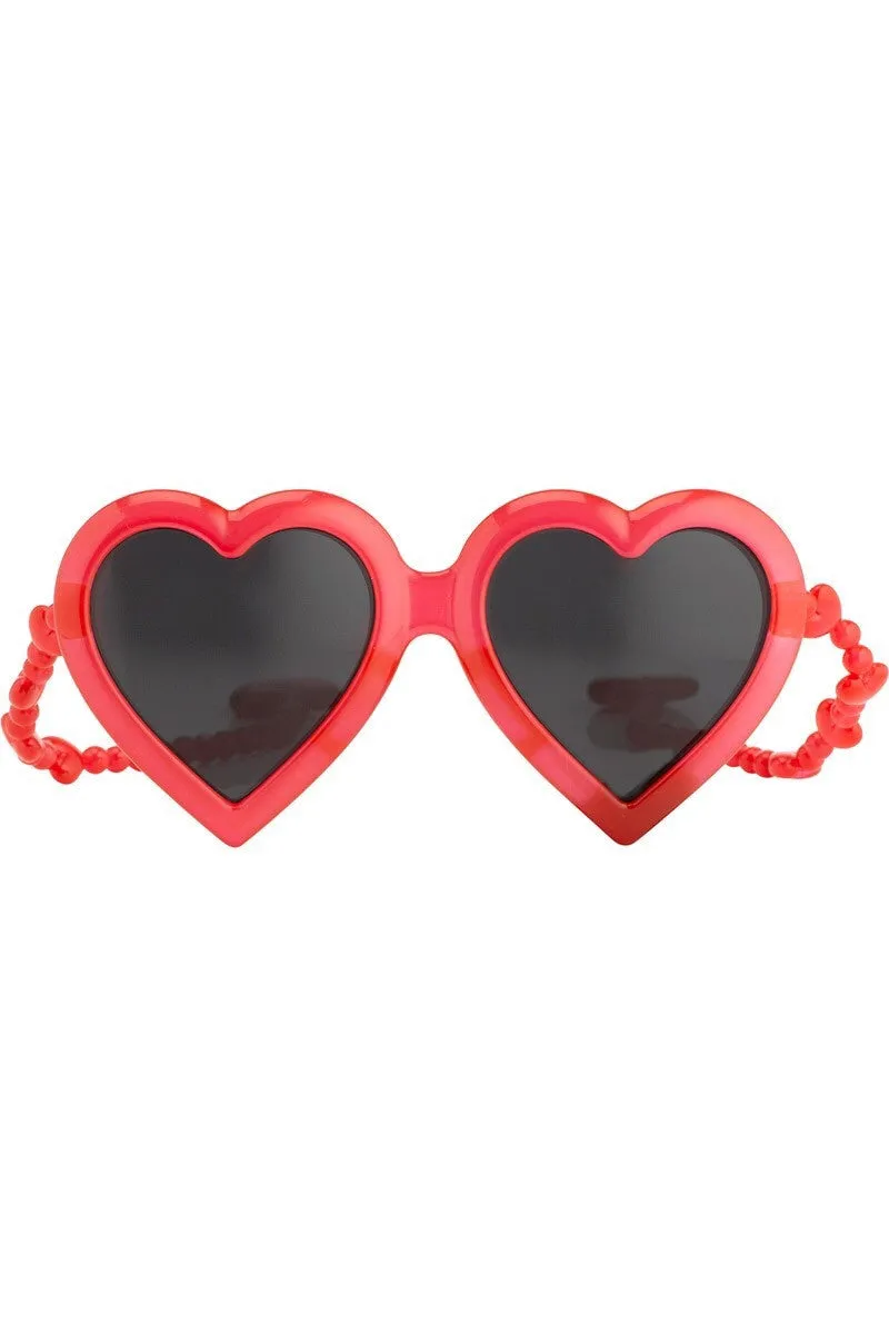 JEREMY SCOTT x Linda Farrow Heart Sunglasses - Red