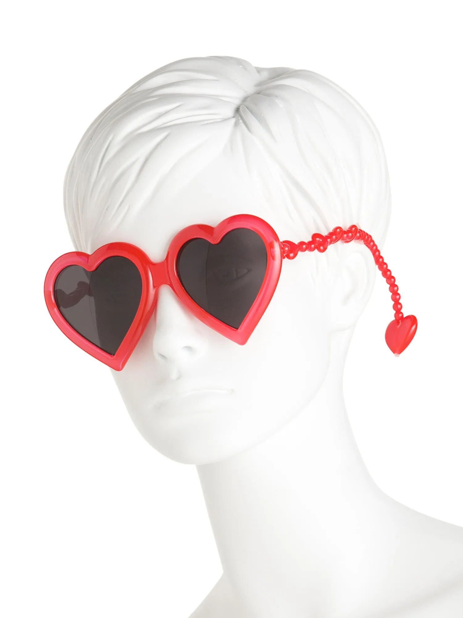 JEREMY SCOTT x Linda Farrow Heart Sunglasses - Red