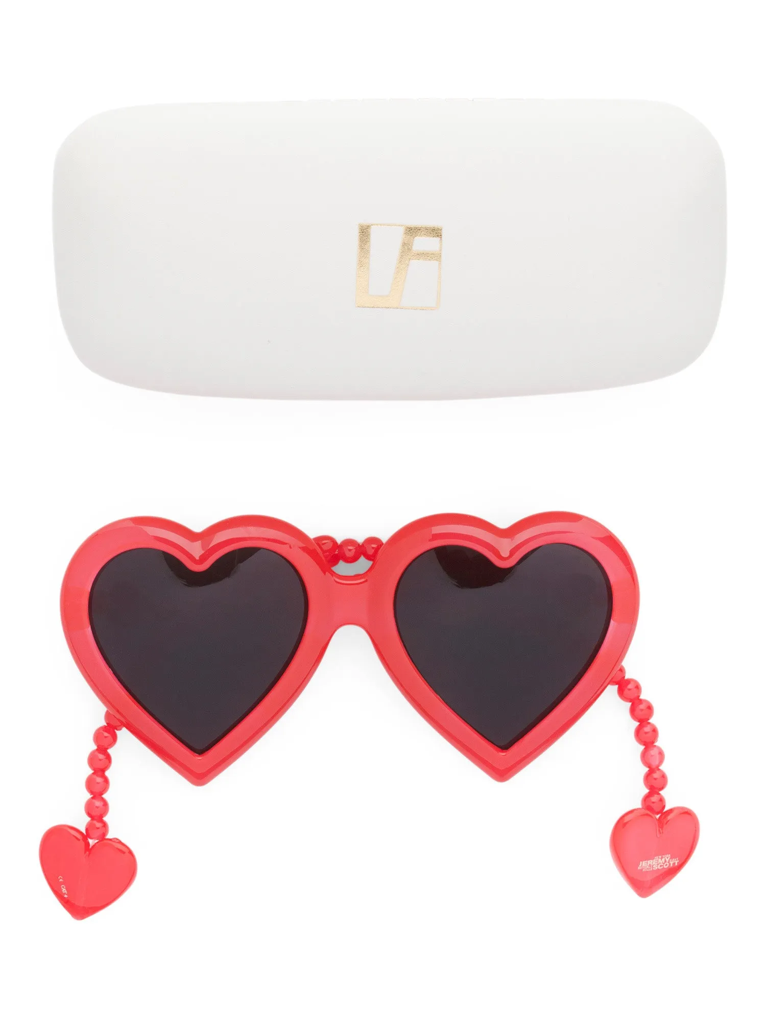 JEREMY SCOTT x Linda Farrow Heart Sunglasses - Red