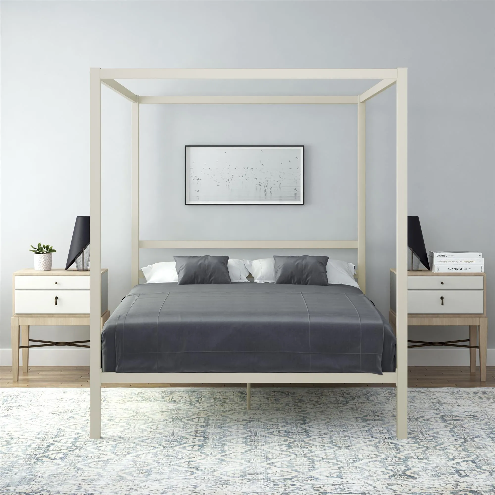 Modern Metal Canopy Bed Frame