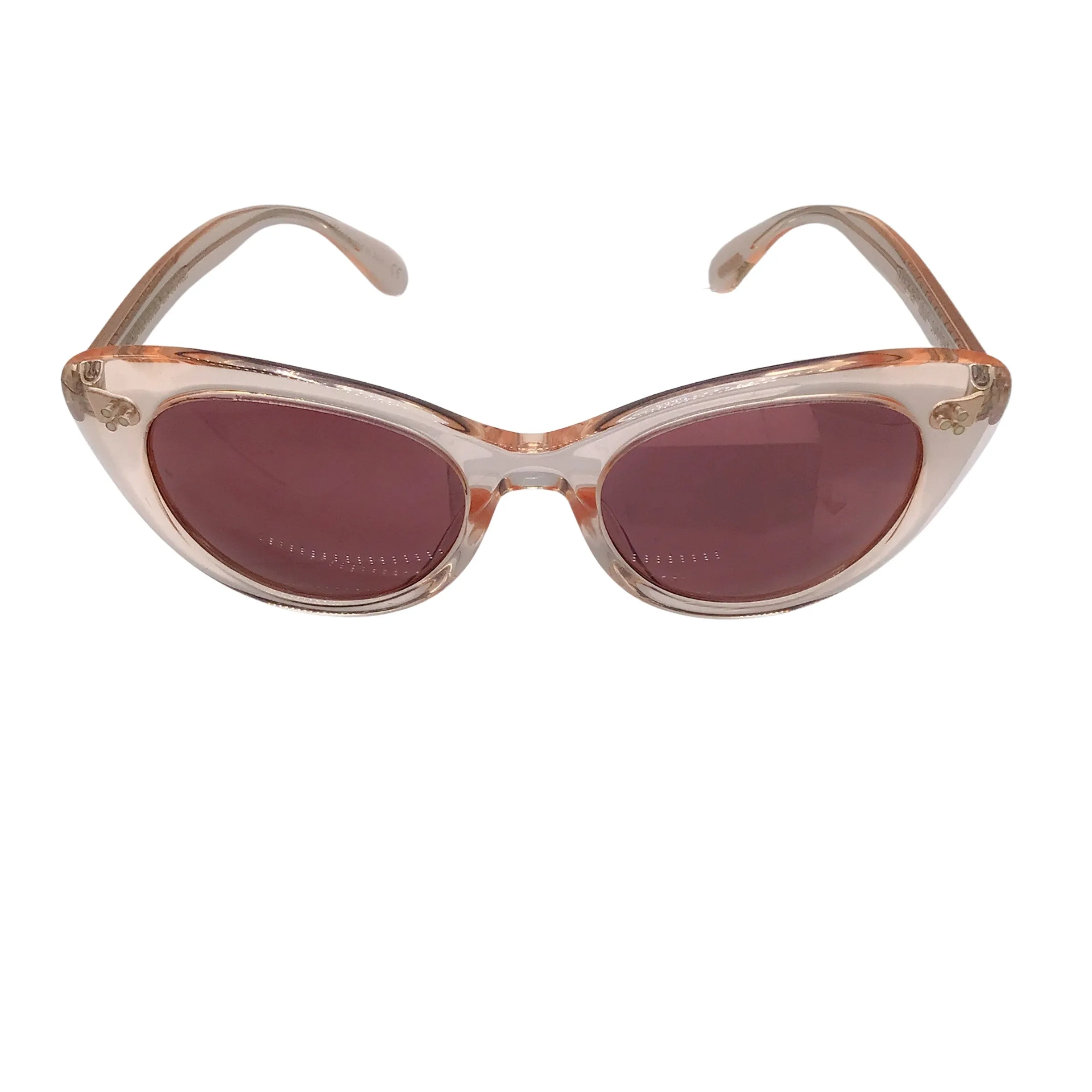 Oliver Peoples Rishell Light Pink / Purple Lens Plastic Frame Sunglasses