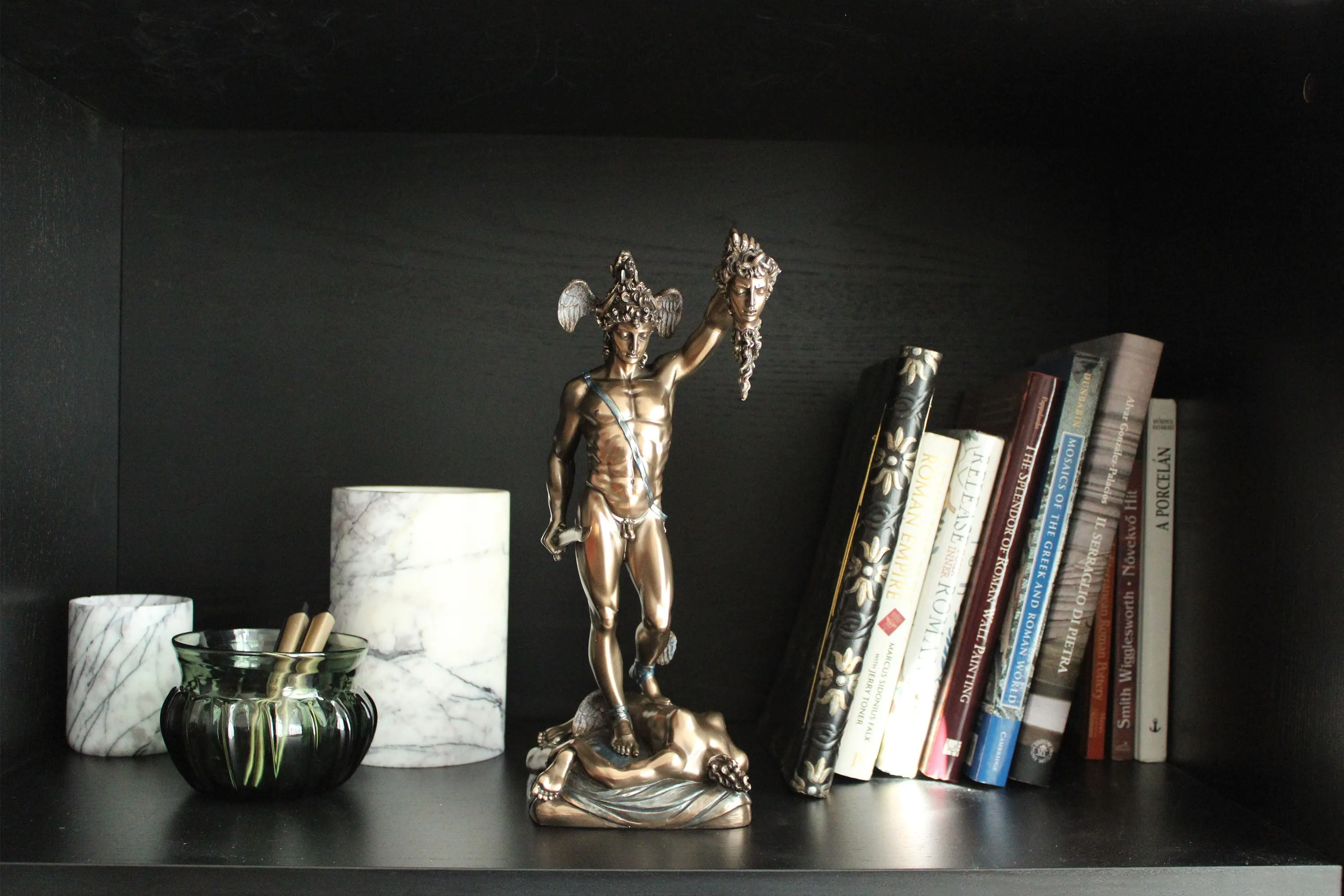 Perseus With Head Of Gorgon Medusa Statue (Cold Cast Bronze Sculpture)