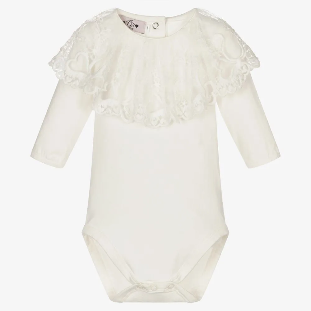 Phiclothing Baby Bodysuit with Lace Collar