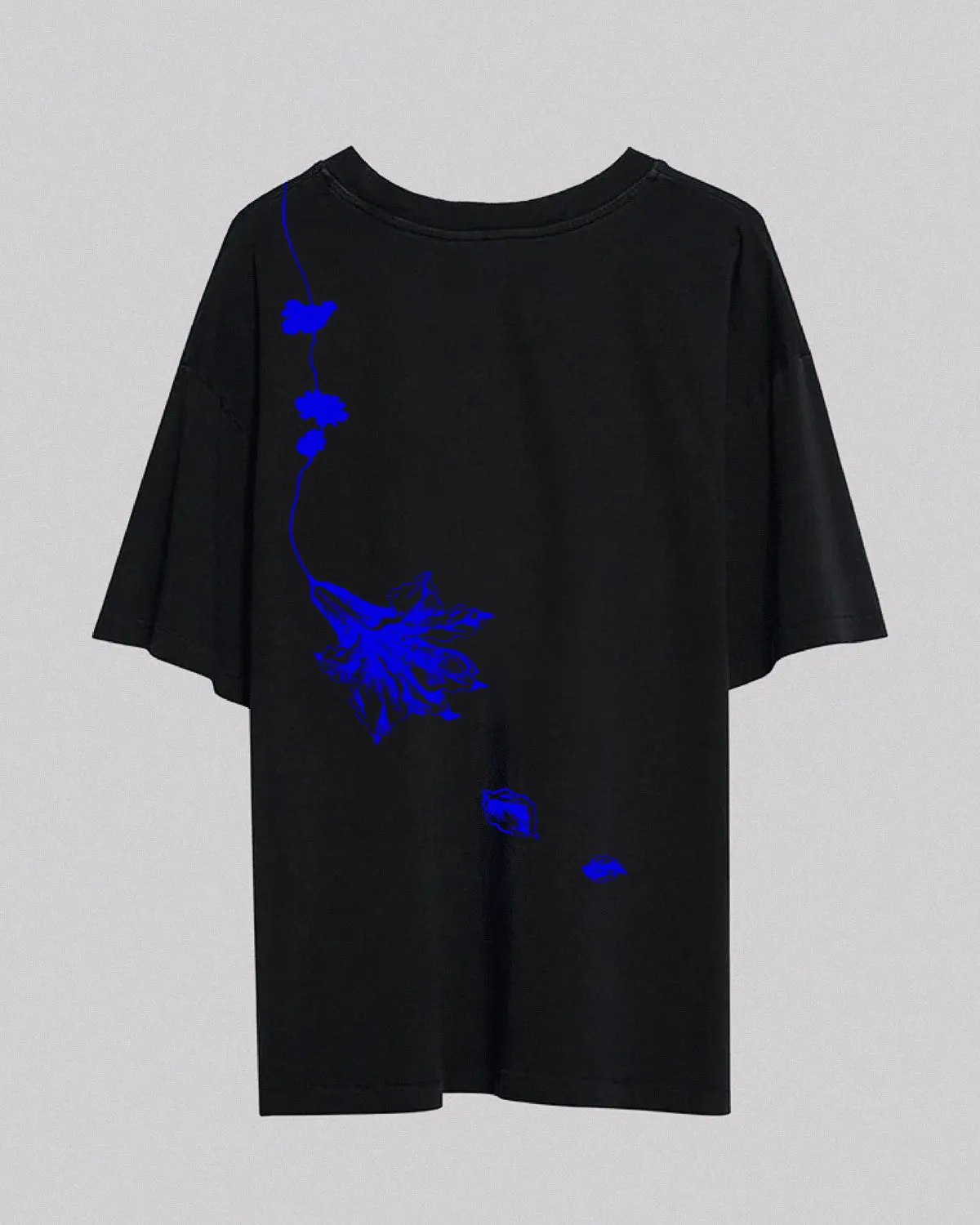 PRE-ORDER | Wilting Lily | Oversized Tee | Black   Blue