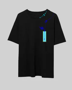 PRE-ORDER | Wilting Lily | Oversized Tee | Black   Blue