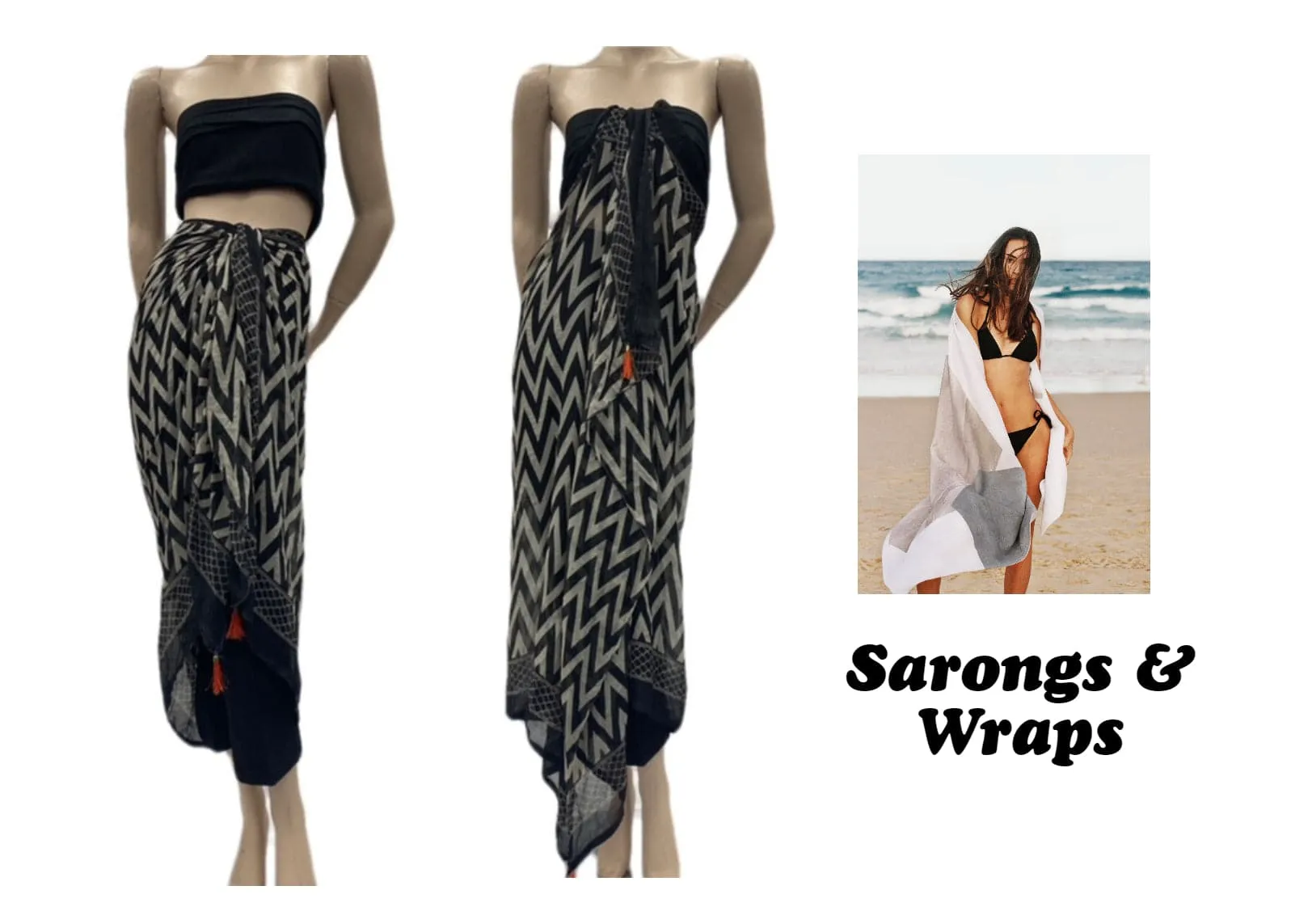 Printed Chiffon Sarong - 08