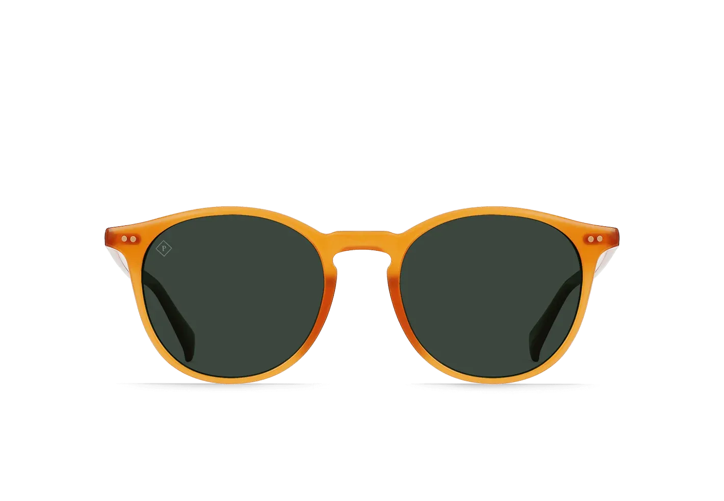 Raen Basq Unisex Round Sunglasses - Honey/Green Polarized