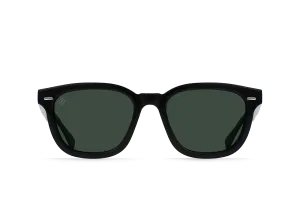 Raen Myles Crystal Black Green Polarized Sunglasses