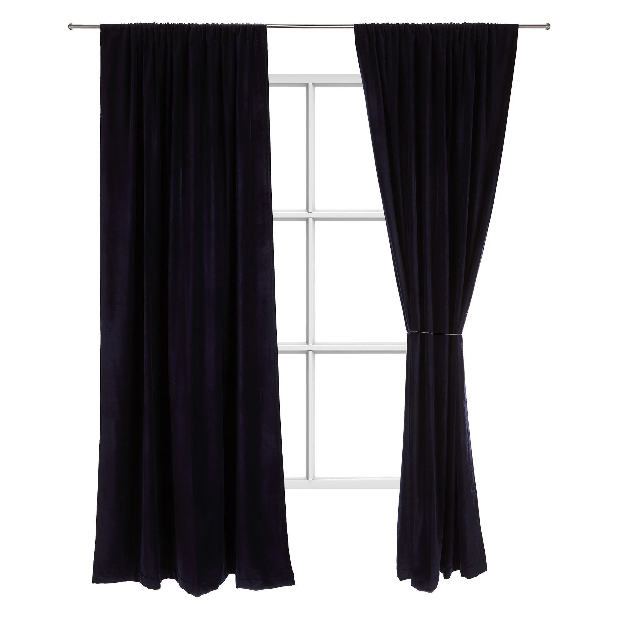 Samana Curtain Set [Dark blue]