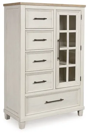 Shaybrock - Antique White / Brown - Door Chest