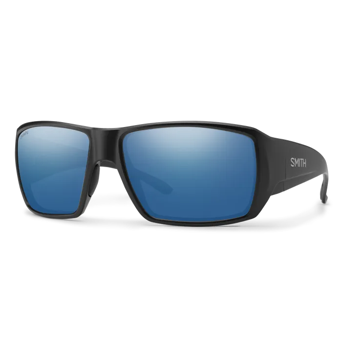 Smith Guide's Choice S Matte Black Frame - ChromaPop Polarized Blue Mirror Lens - Polarized Sunglasses