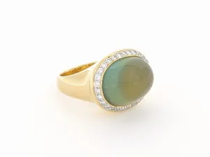 SOLD Cabochon Prehnite Ring-SOLD