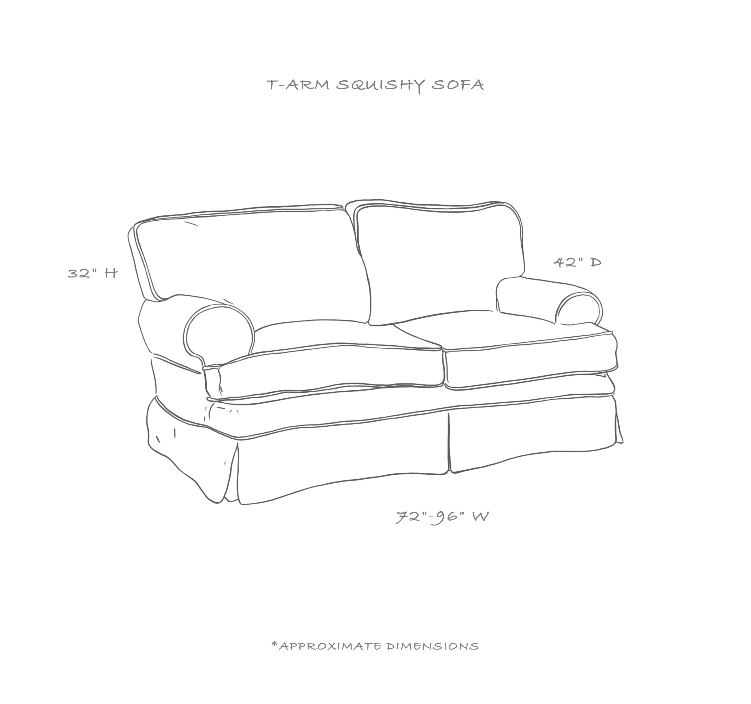 Squishy T-Arm Sofa