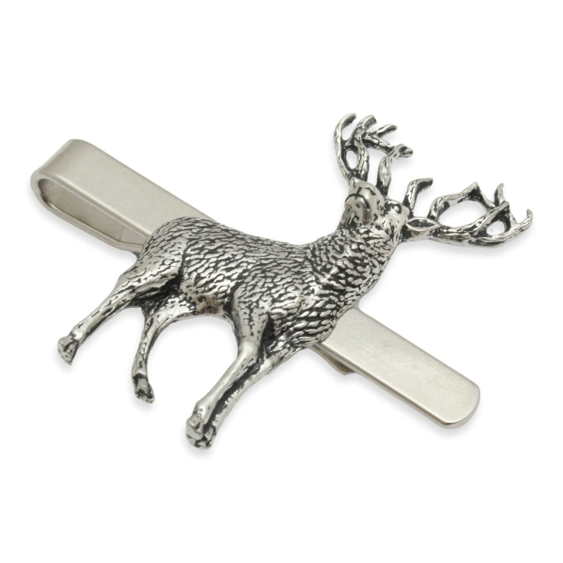 Standing Stag Tie Clip Stainless Steel