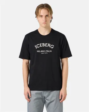 T-shirt with Iceberg logo (Black) - I24F02N63259000