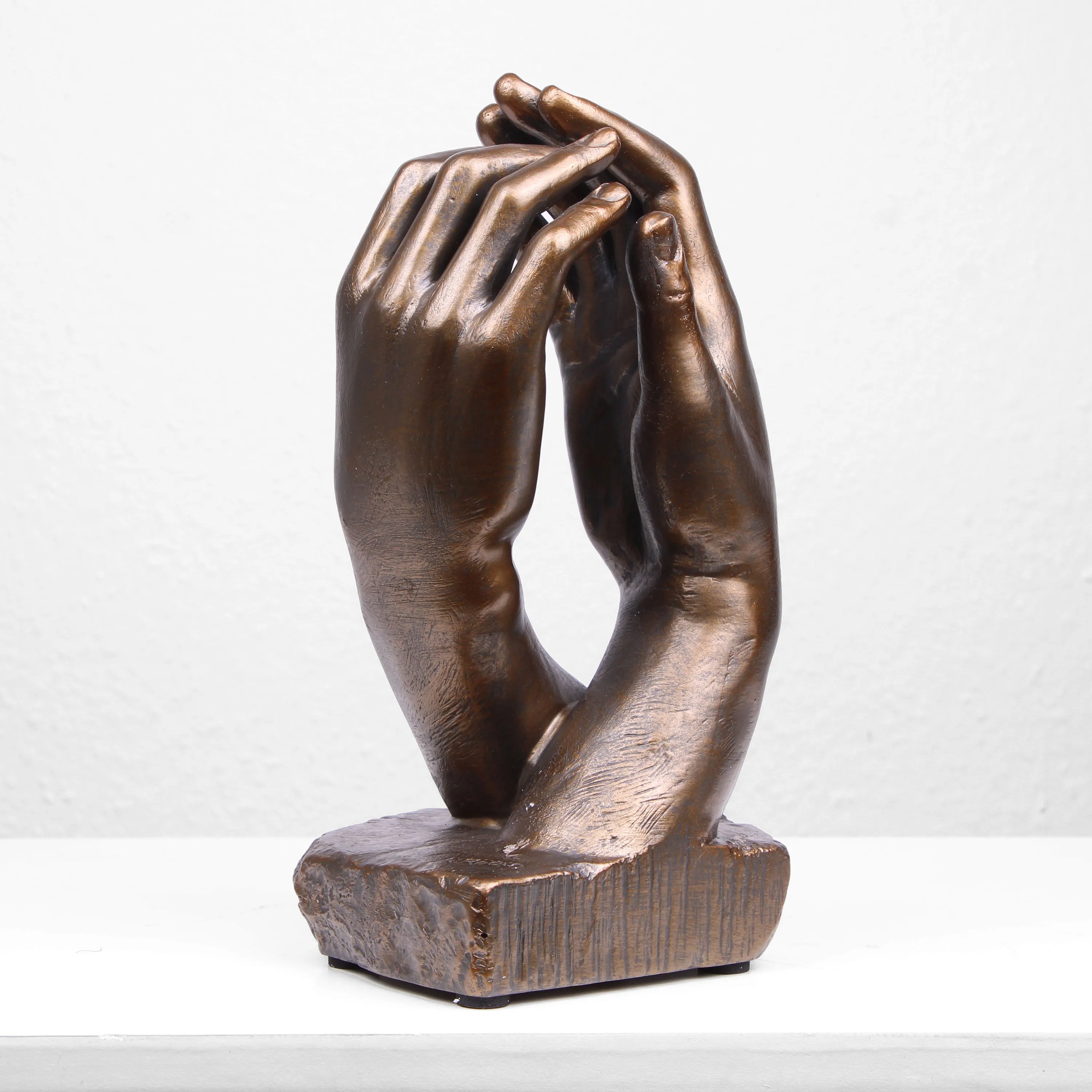 The Cathedral Hand Statue by Rodin (Cold Cast Bronze Sculpture) - Large