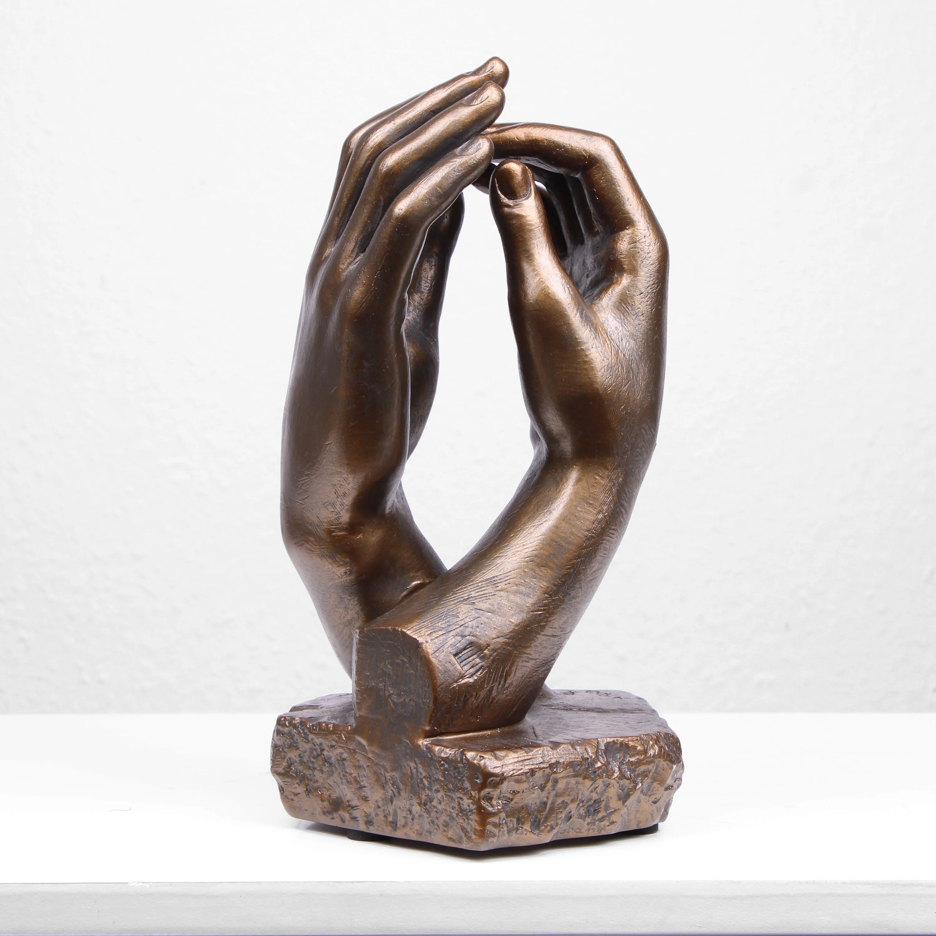 The Cathedral Hand Statue by Rodin (Cold Cast Bronze Sculpture) - Large