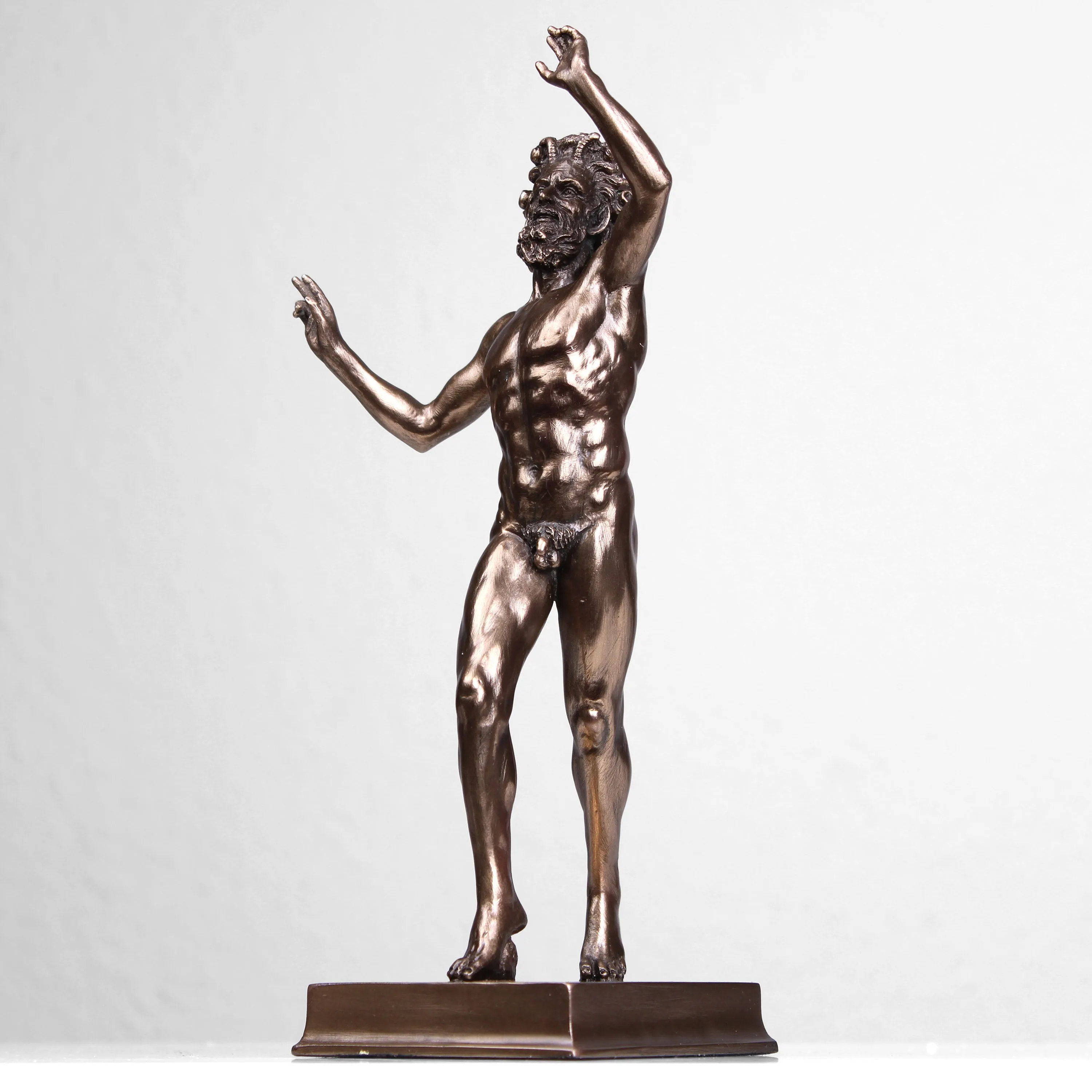 The Dancing Faun of Pompeii Statue (Cold Cast Bronze Sculpture)