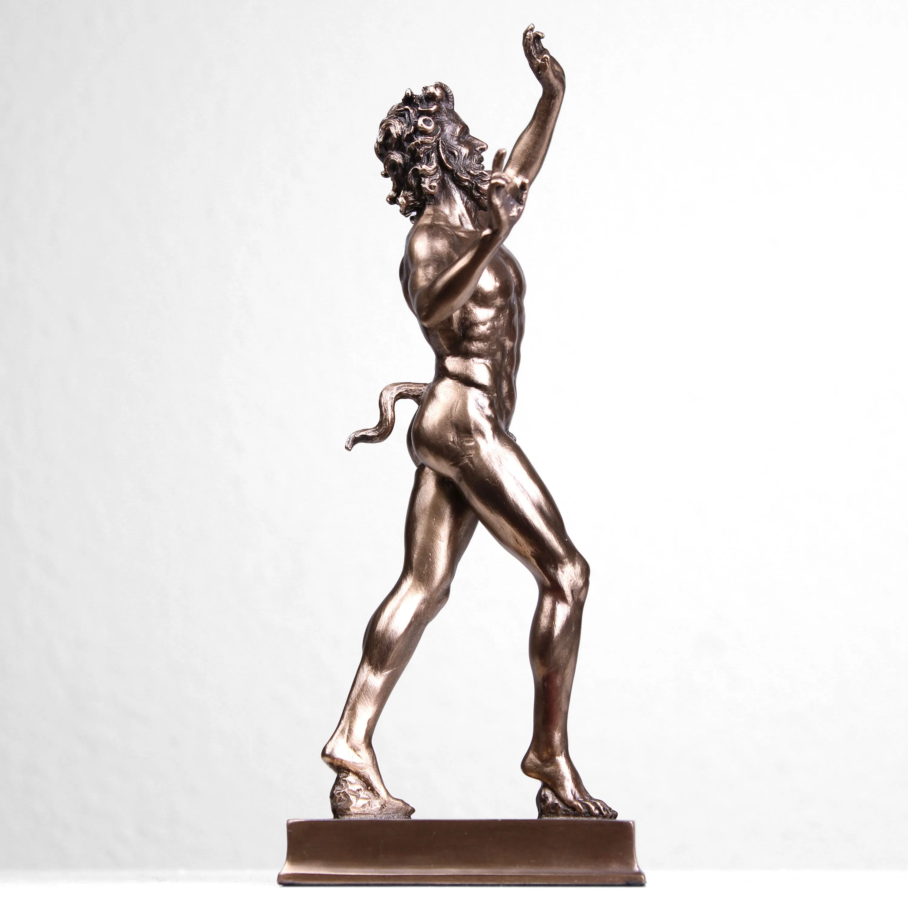 The Dancing Faun of Pompeii Statue (Cold Cast Bronze Sculpture)