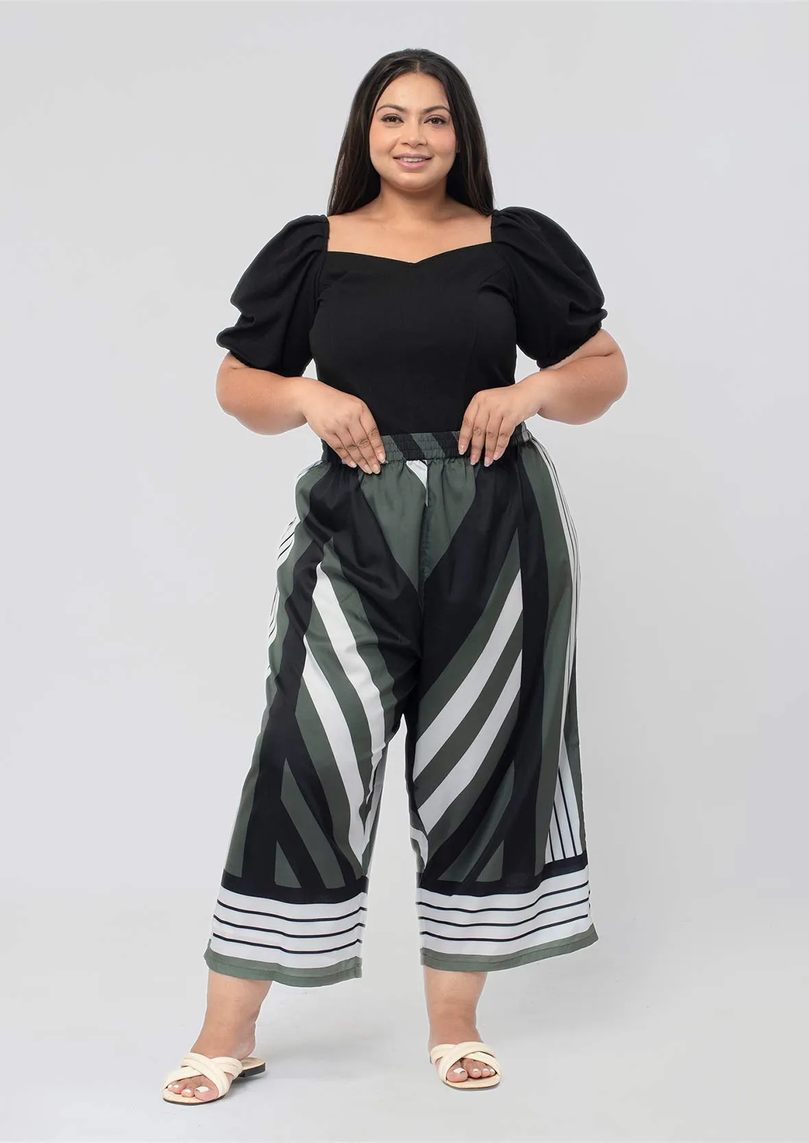 Wide Leg Palazzo With Elasticated Waist