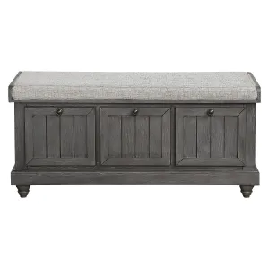 Woodwell Grey Solid Wood Rustic Bench